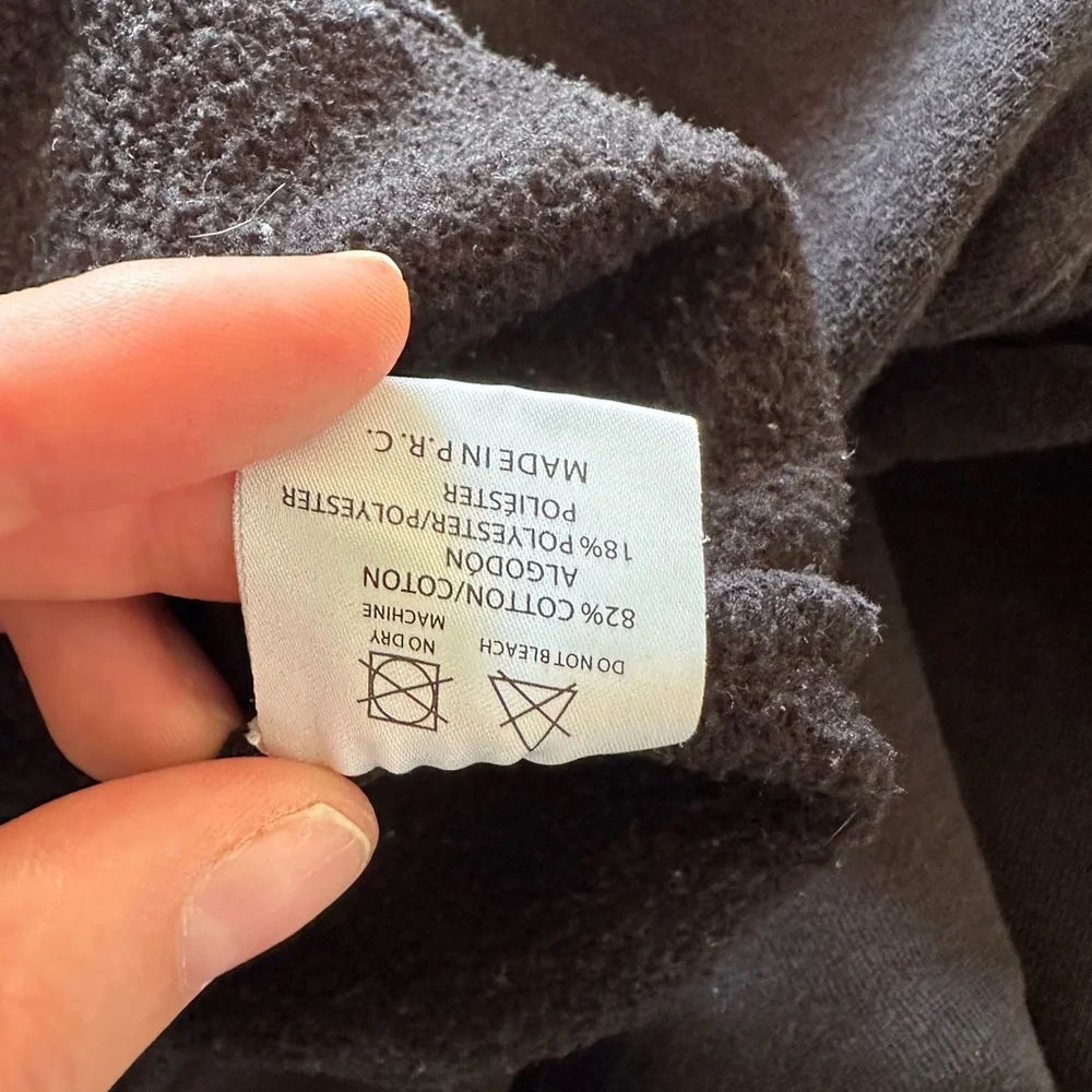 Brandy Melville Black Cotton Butterfly Hoodie Classic Neutral Sweatshirt size S - Picture 9 of 9